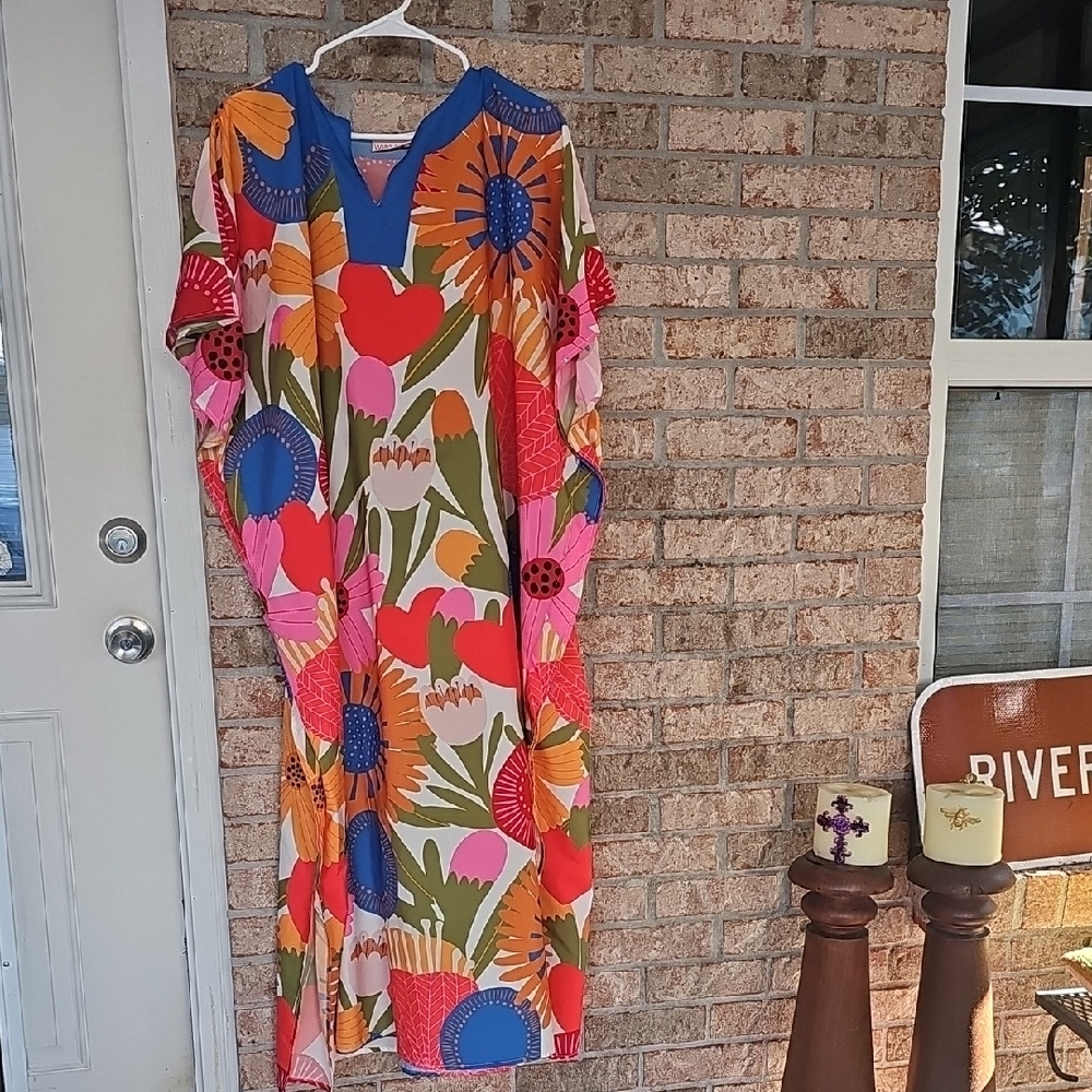 Colorful Floral Long Sleeve Dress